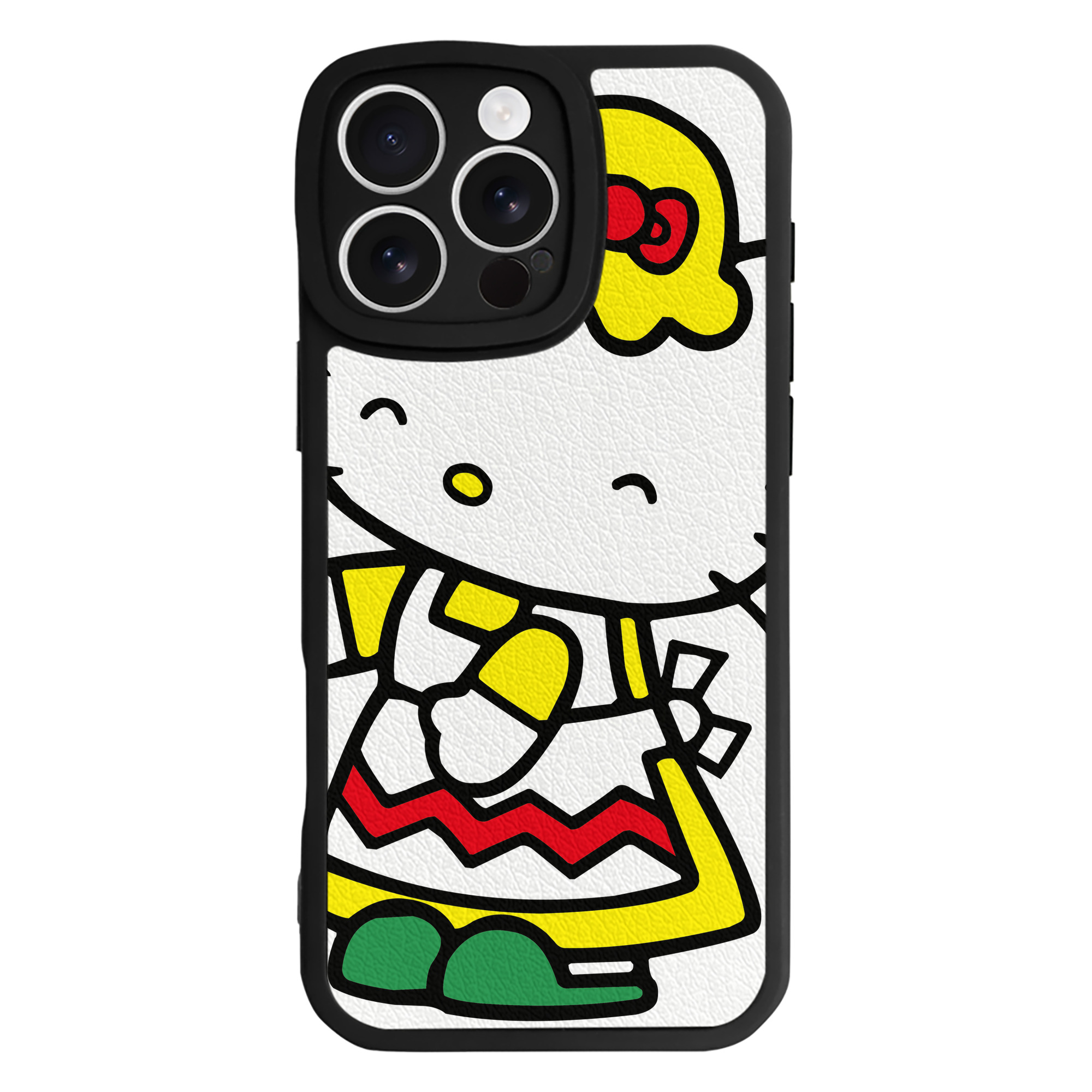 （画像用） Hello Kitty ハローキティ 【iPhone 16シリーズ対応】シリコンスマホケース（レザー調） 材質：シリコン